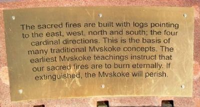 Creek Nation Council Oak Memorial Marker. Click for full size. Creek Nation Council Oak Memorial Marker image. Click for full size.
