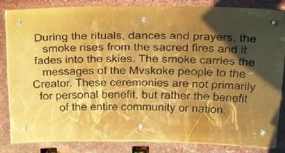 Creek Nation Council Oak Memorial Marker. Click for full size. Creek Nation Council Oak Memorial Marker image. Click for full size.
