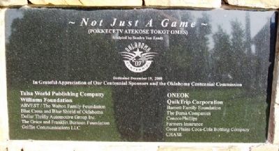 Not Just a Ball Game Sponsor Marker. Click for full size. Not Just a Ball Game Sponsor Marker image. Click for full size.