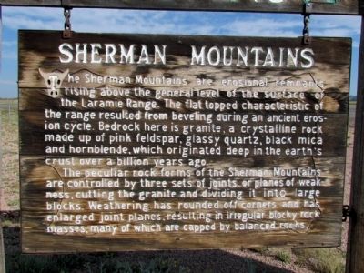 Sherman Mountains Marker. Click for full size. Sherman Mountains Marker image. Click for full size.