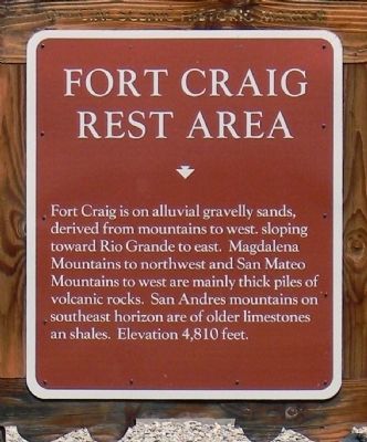 Fort Craig Rest Area Marker image. Click for full size.