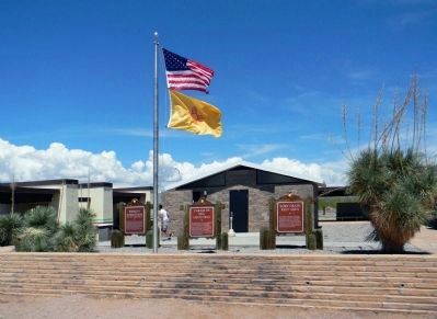 Wide view of the Fort Craig Rest Area Marker. Click for full size. Wide view of the Fort Craig Rest Area Marker image. Click for full size.