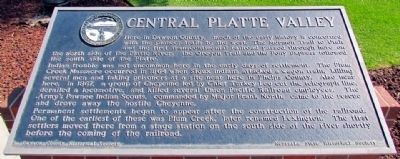 Central Platte Valley Marker. Click for full size. Central Platte Valley Marker image. Click for full size.