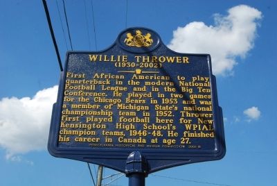 Willie Thrower Marker image. Click for full size.