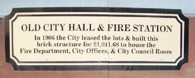 Old City Hall & Fire Station Marker image. Click for full size.