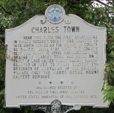 Charles Town Marker image. Click for full size.