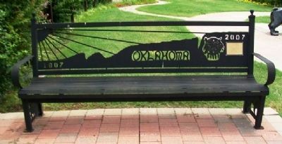 Oklahoma Centennial Bench and Marker image. Click for full size.