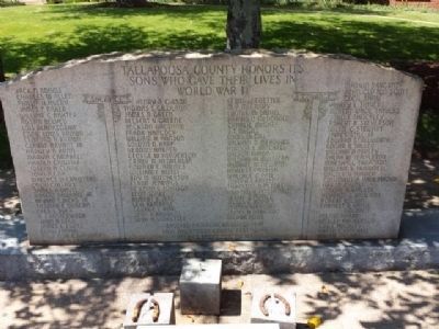 Tallapoosa County World War II Memorial. Click for full size. Tallapoosa County World War II Memorial image. Click for full size.