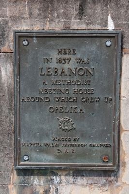 Daughter of the American Revolution Marker placed at the site of the founding church in 1937. image. Click for full size.