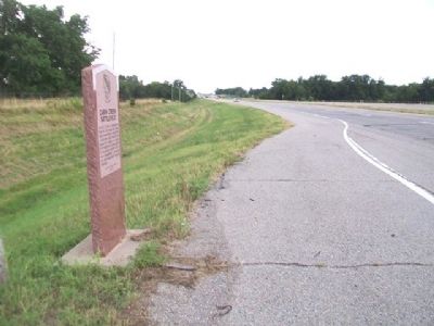 Cabin Creek Battlefield Marker. Click for full size. Cabin Creek Battlefield Marker image. Click for full size.