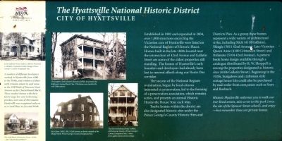 The Hyattsville National Historic District Marker image. Click for full size.