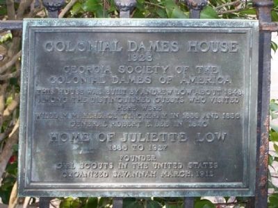 Colonial Dames House Marker image. Click for full size.
