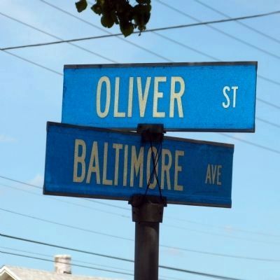 Oliver Street and Baltimore Avenue image. Click for full size.