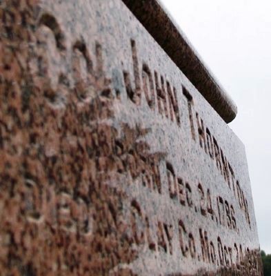 Col. John Thornton Monument Detail. Click for full size. Col. John Thornton Monument Detail image. Click for full size.