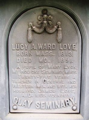 Lucy A. Ward Love Marker image. Click for full size.