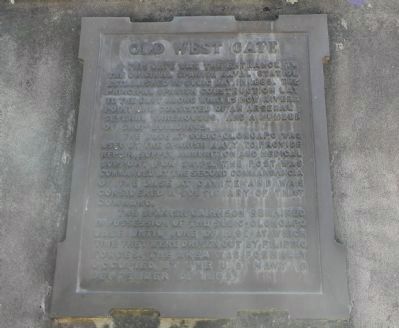 Old West Gate Marker. Click for full size. Old West Gate Marker image. Click for full size.