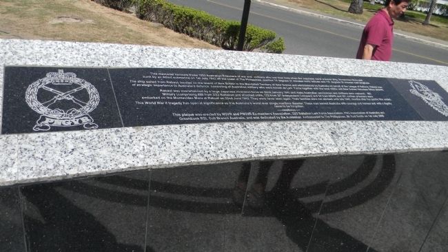 The Hellships Memorial: Tribute to the lives lost aboard the <i>Montevideo Maru</i> image. Click for full size.