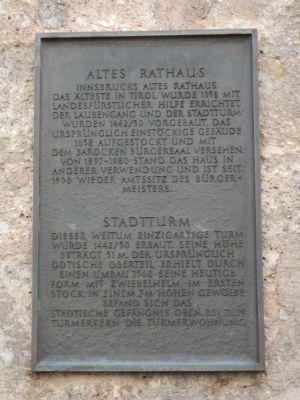 Old Town Hall / City Tower Marker. Click for full size. Old Town Hall / City Tower Marker image. Click for full size.