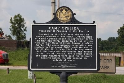 Camp Opelika Marker. Click for full size. Camp Opelika Marker image. Click for full size.