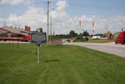 Camp Opelika Marker (north view). Click for full size. Camp Opelika Marker (north view) image. Click for full size.
