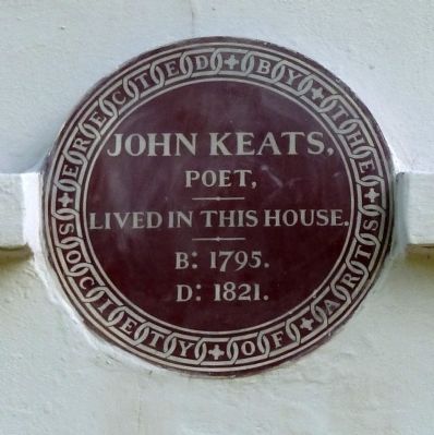 House of John Keats Marker image. Click for full size.