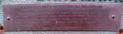 Clay County Historical Museum Marker Detail image. Click for full size.