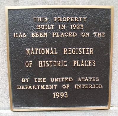 First National Bank NRHP Marker image. Click for full size.