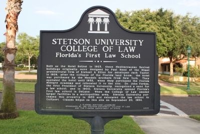 Stetson University College of Law Marker image. Click for full size.