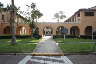 Stetson University College of Law Marker at entrance image. Click for full size.