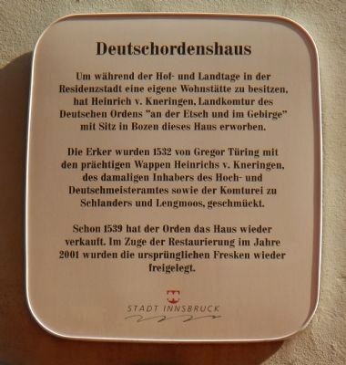 German Religious House Marker image. Click for full size.