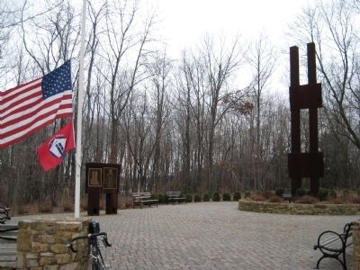9-11 Memorial next to Lebanon Township Veterans Monument image. Click for full size.