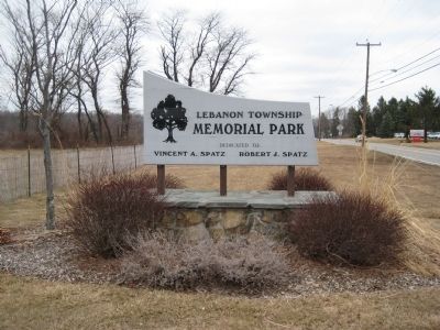 Entrance to Lebanon Township Memorial Park. Click for full size. Entrance to Lebanon Township Memorial Park image. Click for full size.