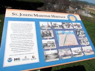 St. Joseph Maritime Heritage Marker. Click for full size. St. Joseph Maritime Heritage Marker image. Click for full size.
