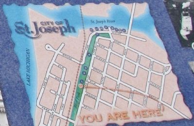 Close-up of St. Joseph Maritime Heritage Trail Map image. Click for full size.
