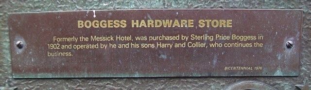 Boggess Hardware Store Marker. Click for full size. Boggess Hardware Store Marker image. Click for full size.