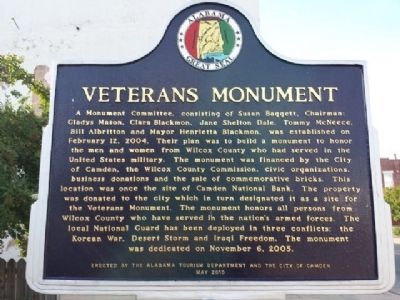 Veterans Monument Marker. Click for full size. Veterans Monument Marker image. Click for full size.