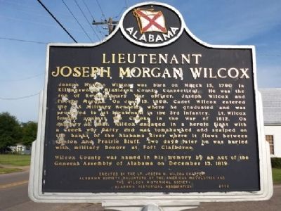Lieutenant Joseph Morgan Wilcox Marker. Click for full size. Lieutenant Joseph Morgan Wilcox Marker image. Click for full size.