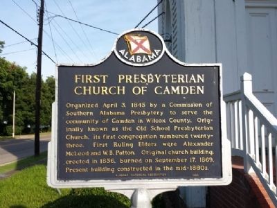 First Presbyterian Church of Camden Marker image. Click for full size.