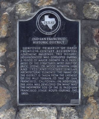 Old San Francisco Historic District Marker. Click for full size. Old San Francisco Historic District Marker image. Click for full size.