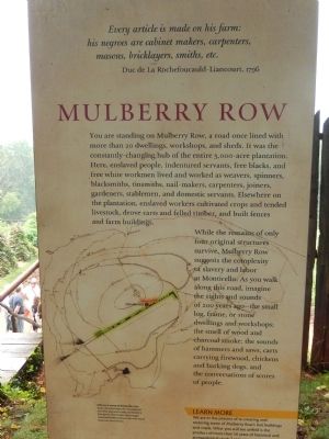 Mulberry Row Marker. Click for full size. Mulberry Row Marker image. Click for full size.