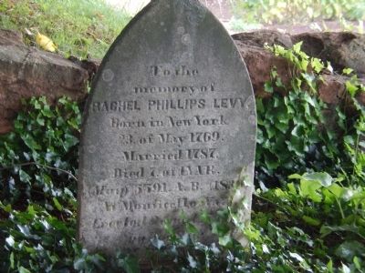 Headstone of Rachel Phillips Levy. Click for full size. Headstone of Rachel Phillips Levy image. Click for full size.