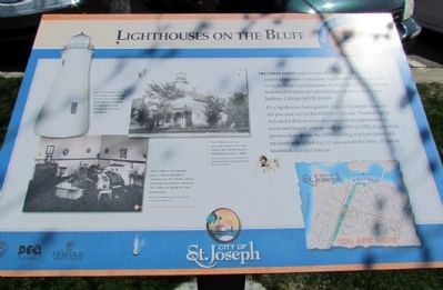 Lighthouses on the Bluff Marker. Click for full size. Lighthouses on the Bluff Marker image. Click for full size.