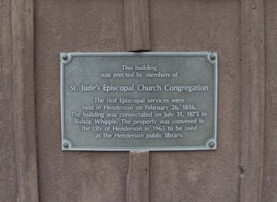 St. Jude's Episcopal Church Congregation Marker. Click for full size. St. Jude's Episcopal Church Congregation Marker image. Click for full size.
