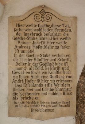 Goethe Stayed Here Marker image. Click for full size.