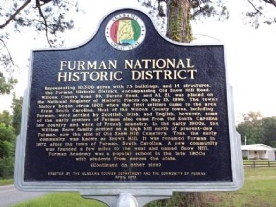 Furman National Historic District Marker image. Click for full size.