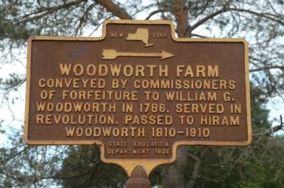 Woodworth Farm Marker. Click for full size. Woodworth Farm Marker image. Click for full size.