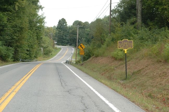 Site of First Sap Gravity-Flow Tubing System Marker. Click for full size. Site of First Sap Gravity-Flow Tubing System Marker image. Click for full size.