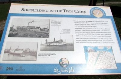 Shipbuilding in the Twin Cities Marker image. Click for full size.