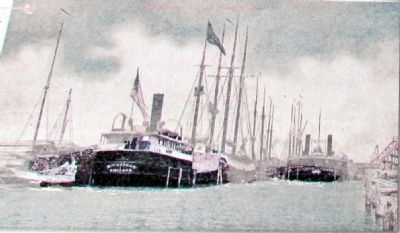 Benton Harbor Ship Canal, 1890s image. Click for full size.