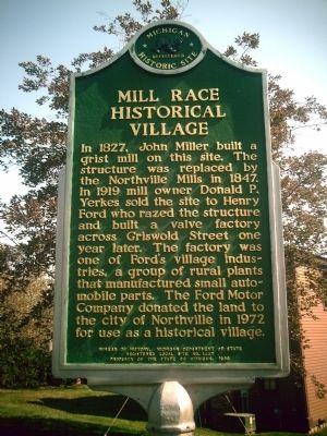 Mill Race Historical Village marker image. Click for full size.
